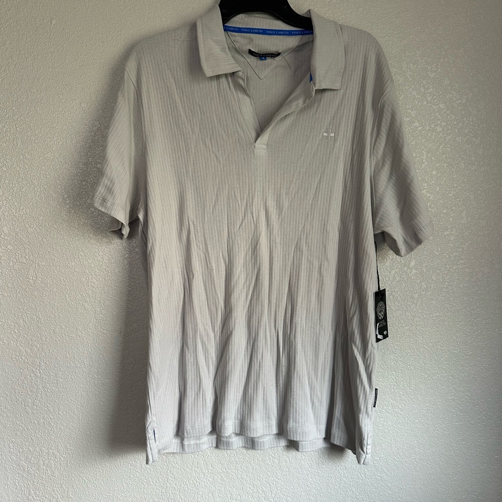 NWT Men’s Vince Camuto Grey Collared Short Sleeve Shirt